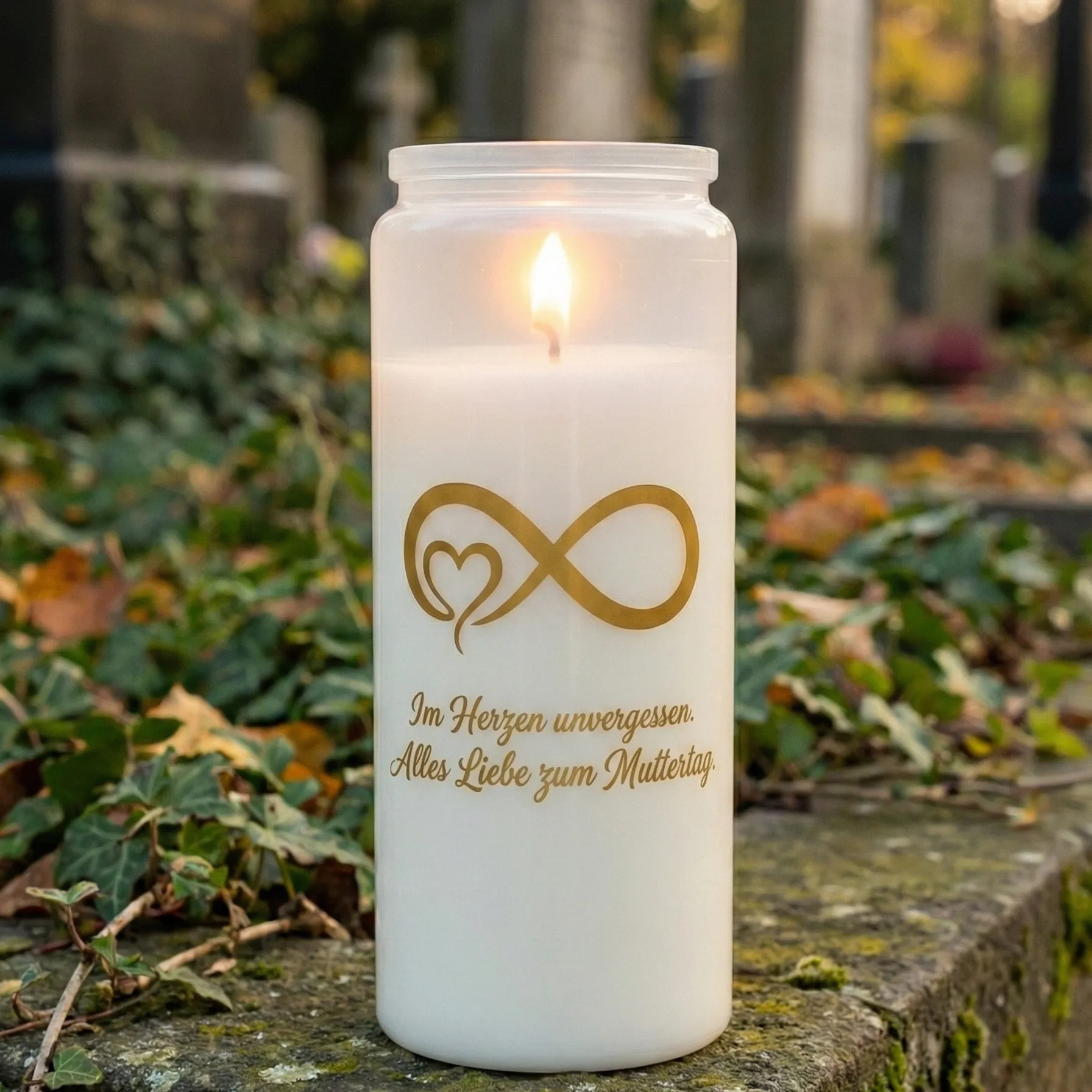 Grablichtaufkleber Mama