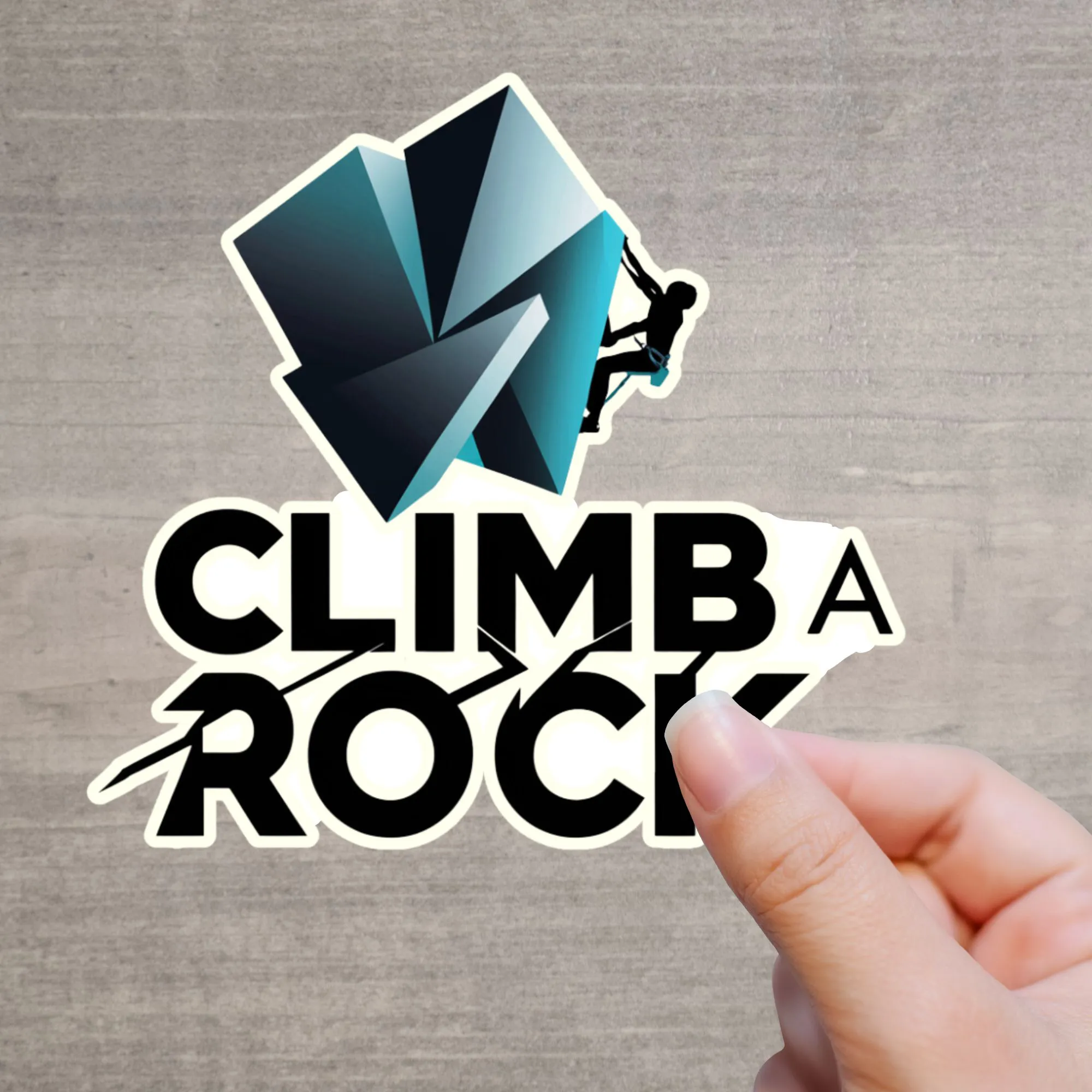 Klettern Sticker Climb a Rock