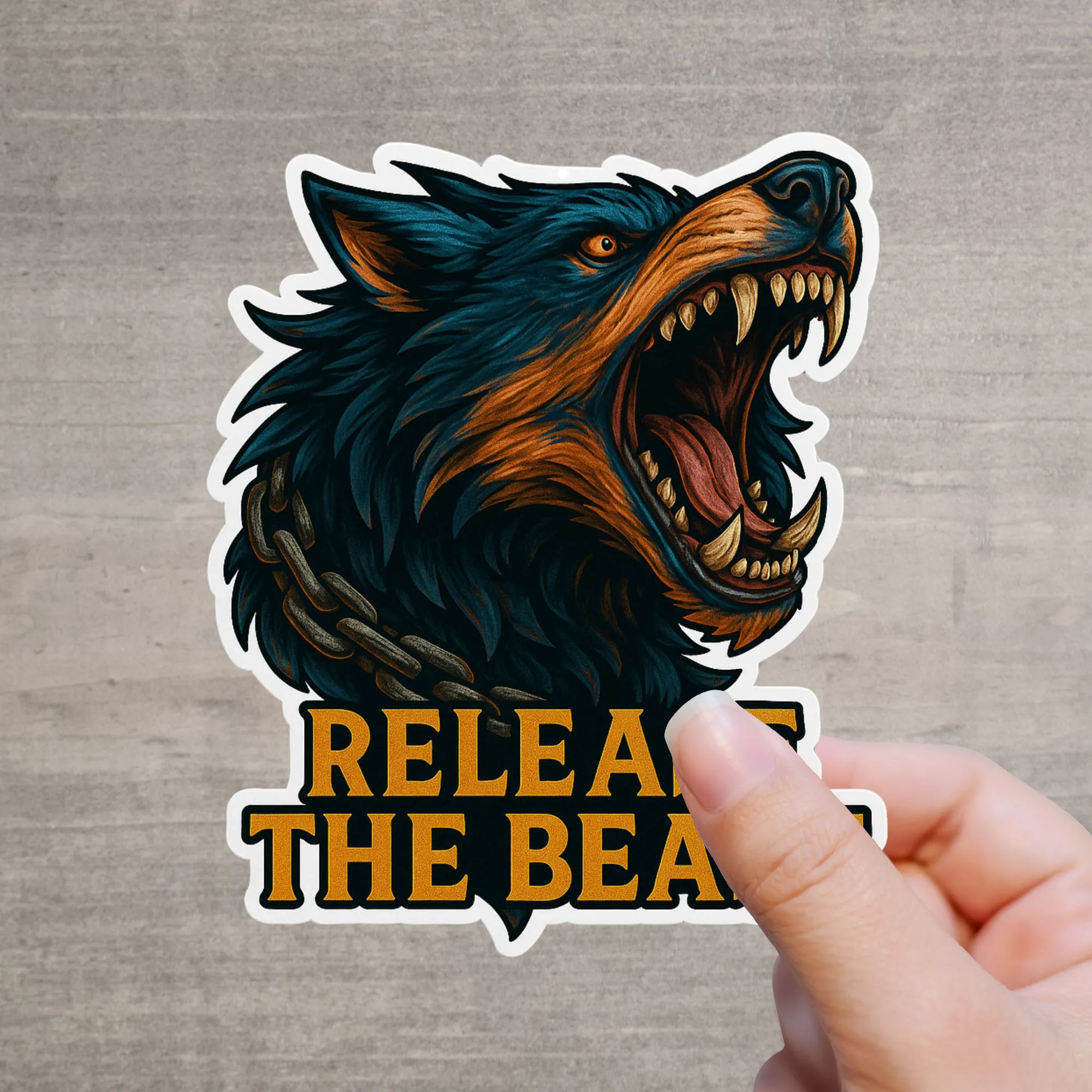 Release The Beast Sticker Wolf