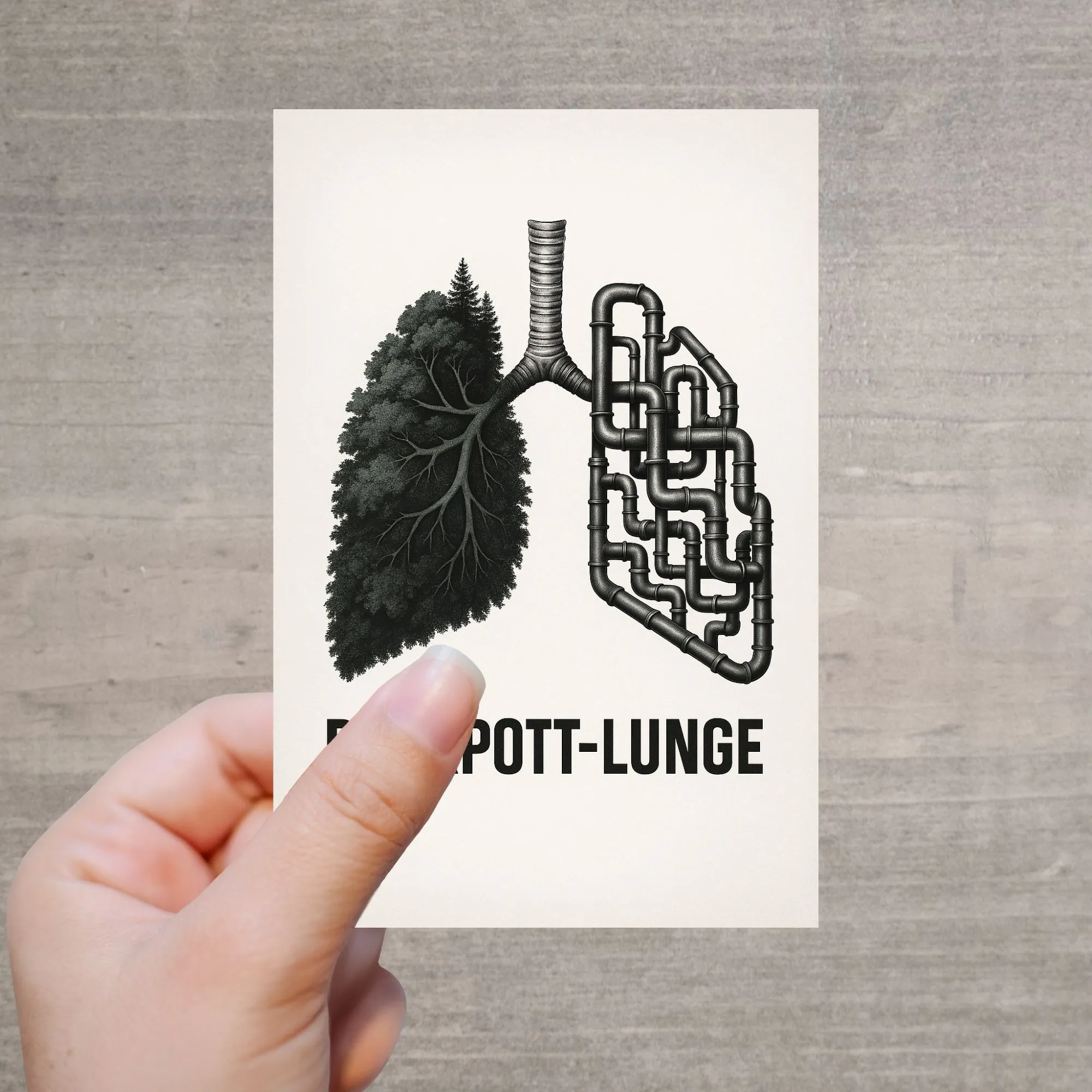 Ruhrpott Lunge Postkarte - Industrie & Natur Design