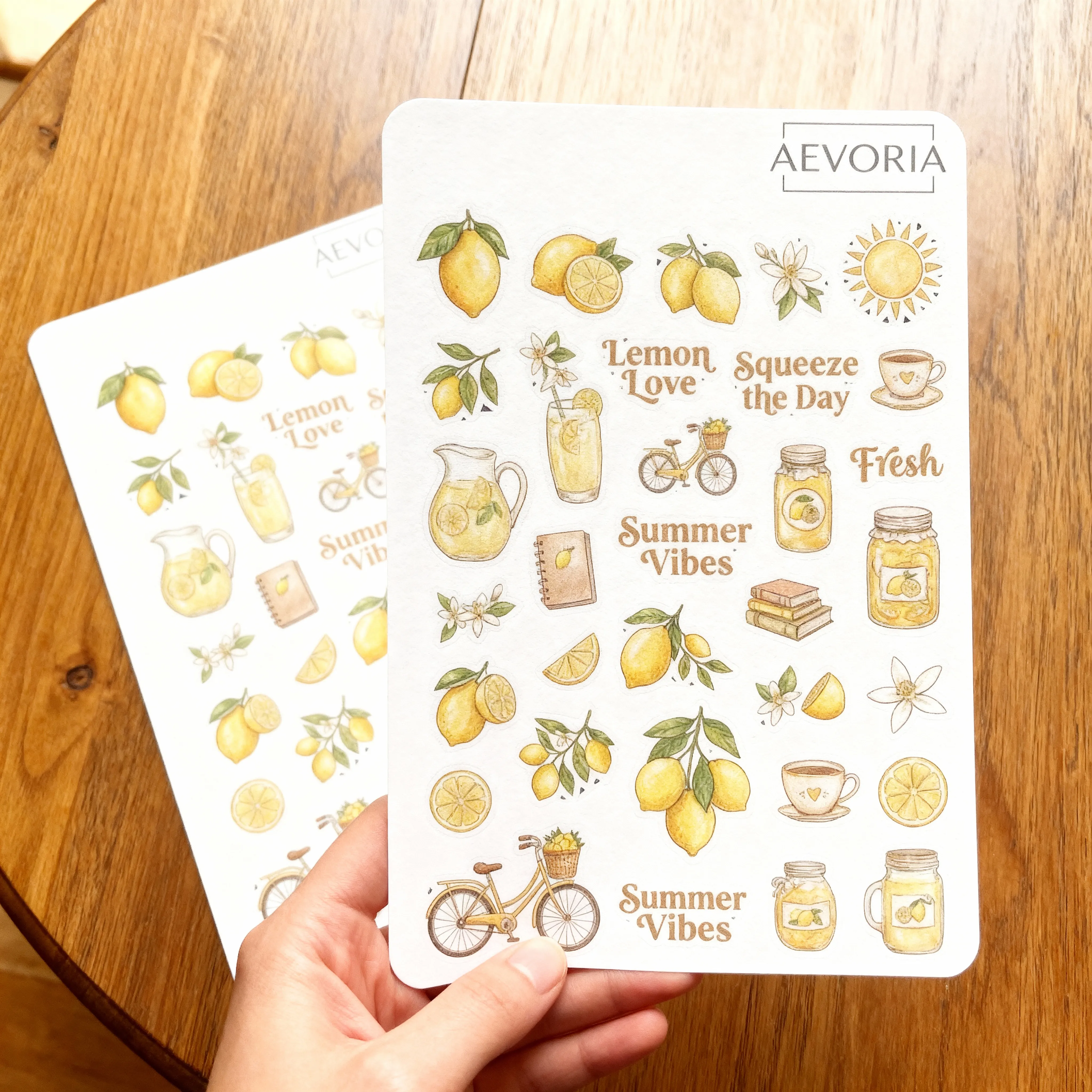 Stickerbogen Zitronen Summer Vibes