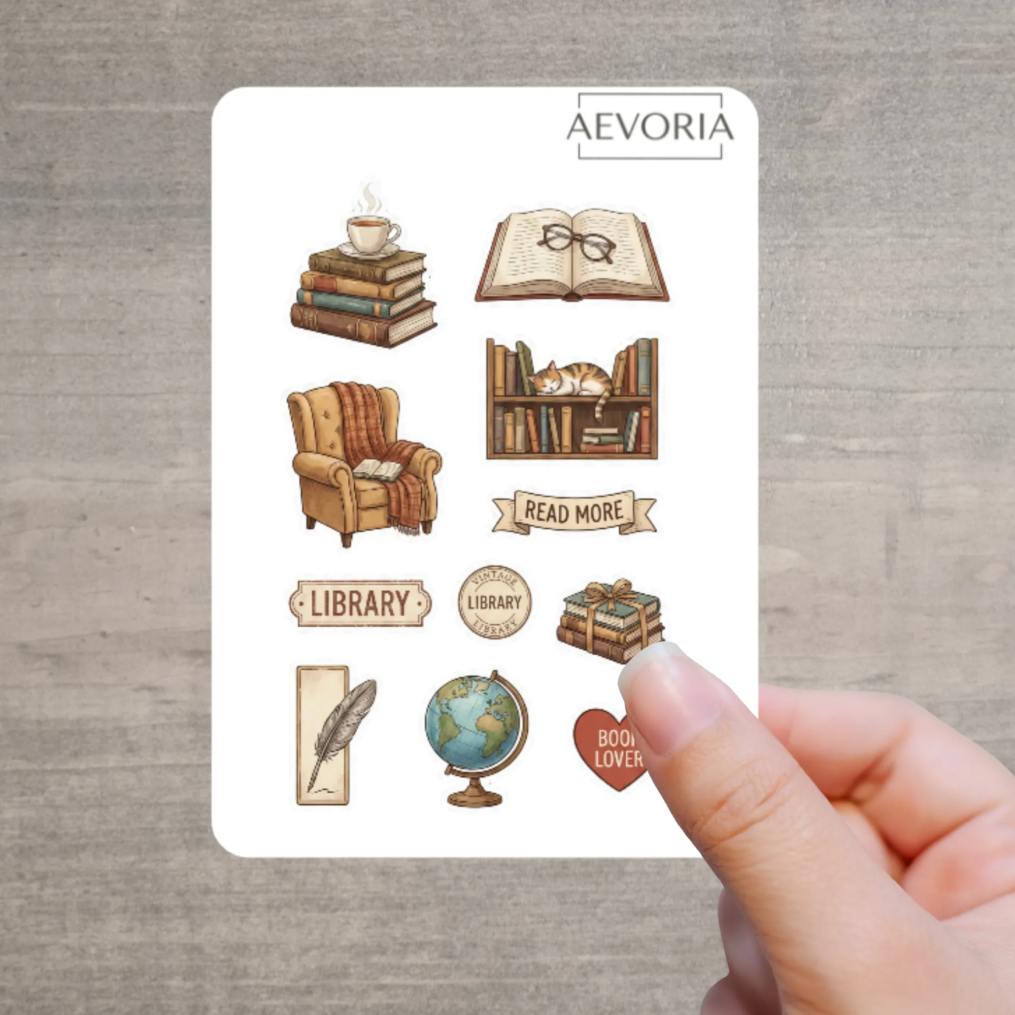 Stickerbogen Bücher & Lesen