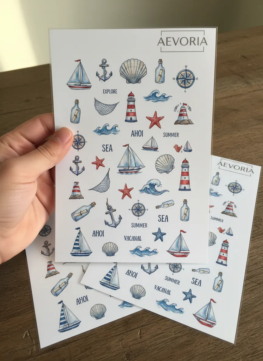 Stickerbogen Maritim Meer | Nautical Sticker
