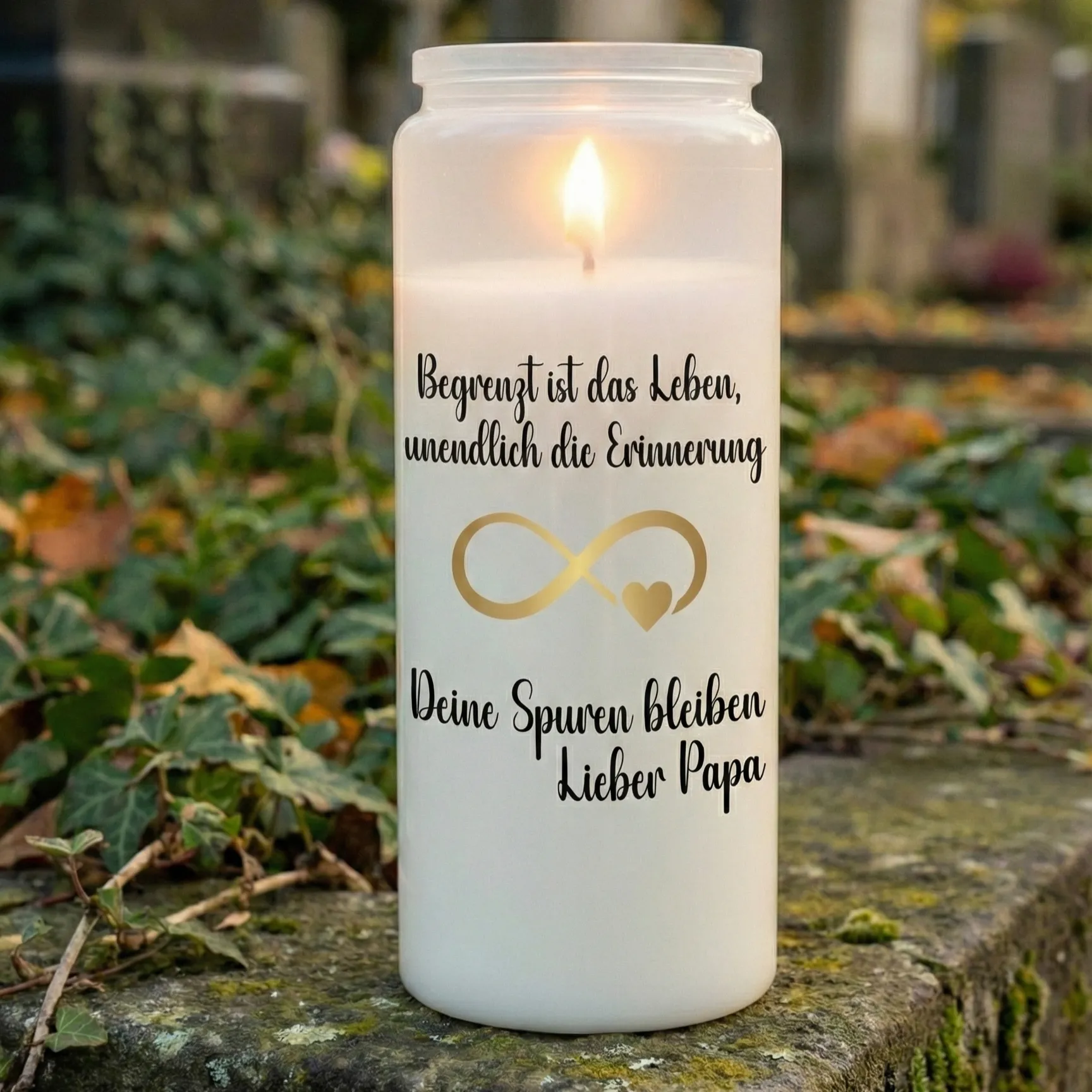 Grabkerze Aufkleber Papa