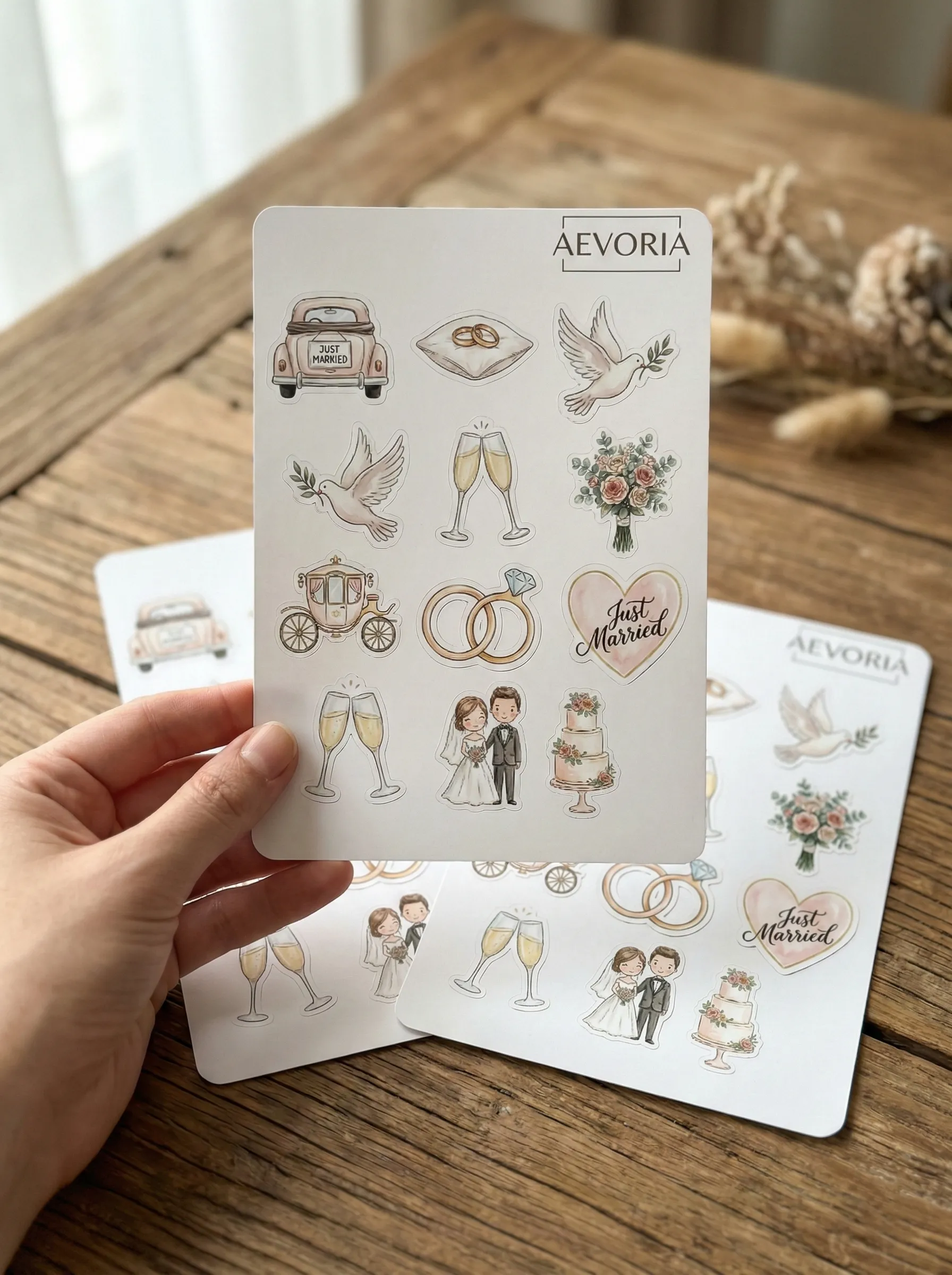 Stickerbogen Hochzeit & Liebe