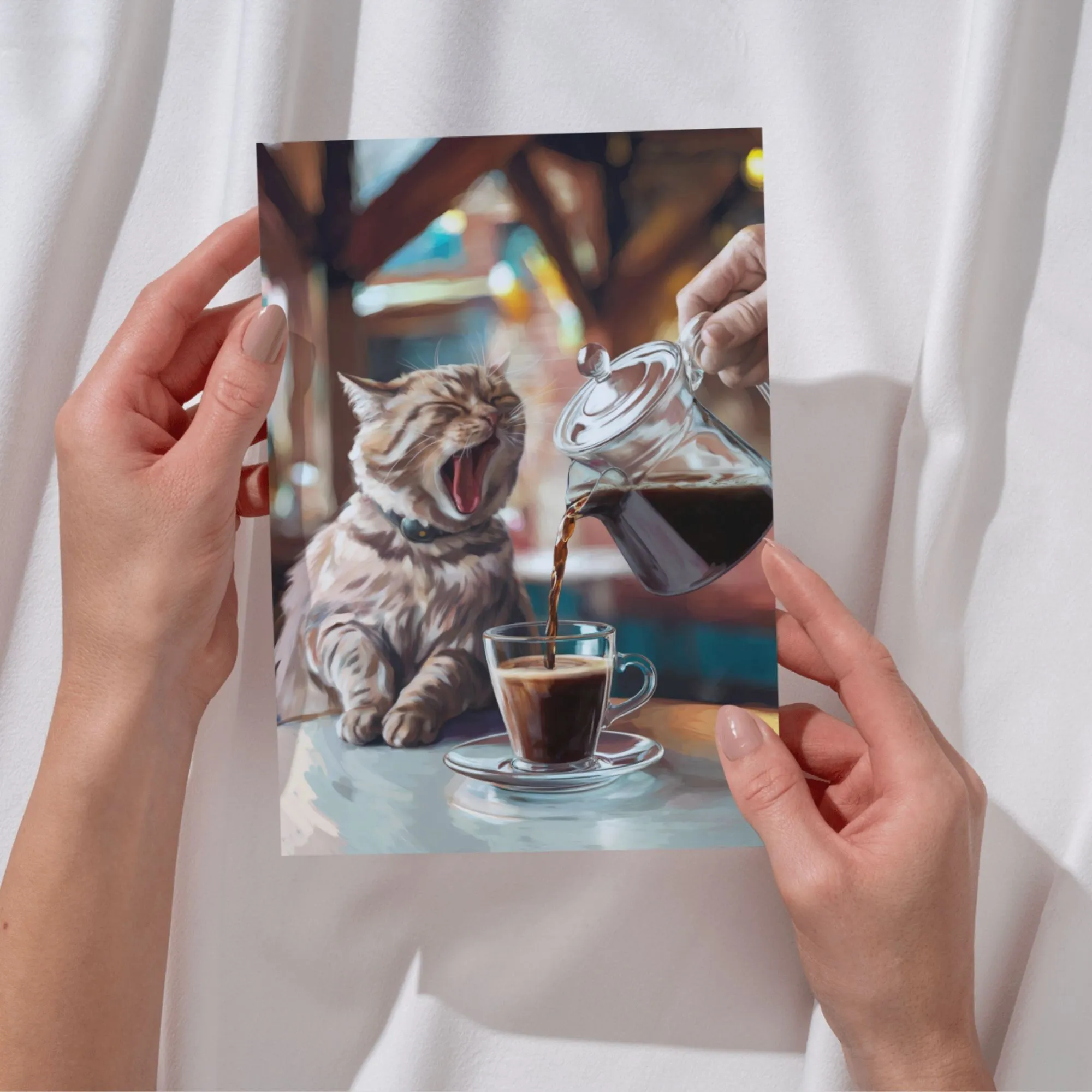 Poster Katze & Kaffee