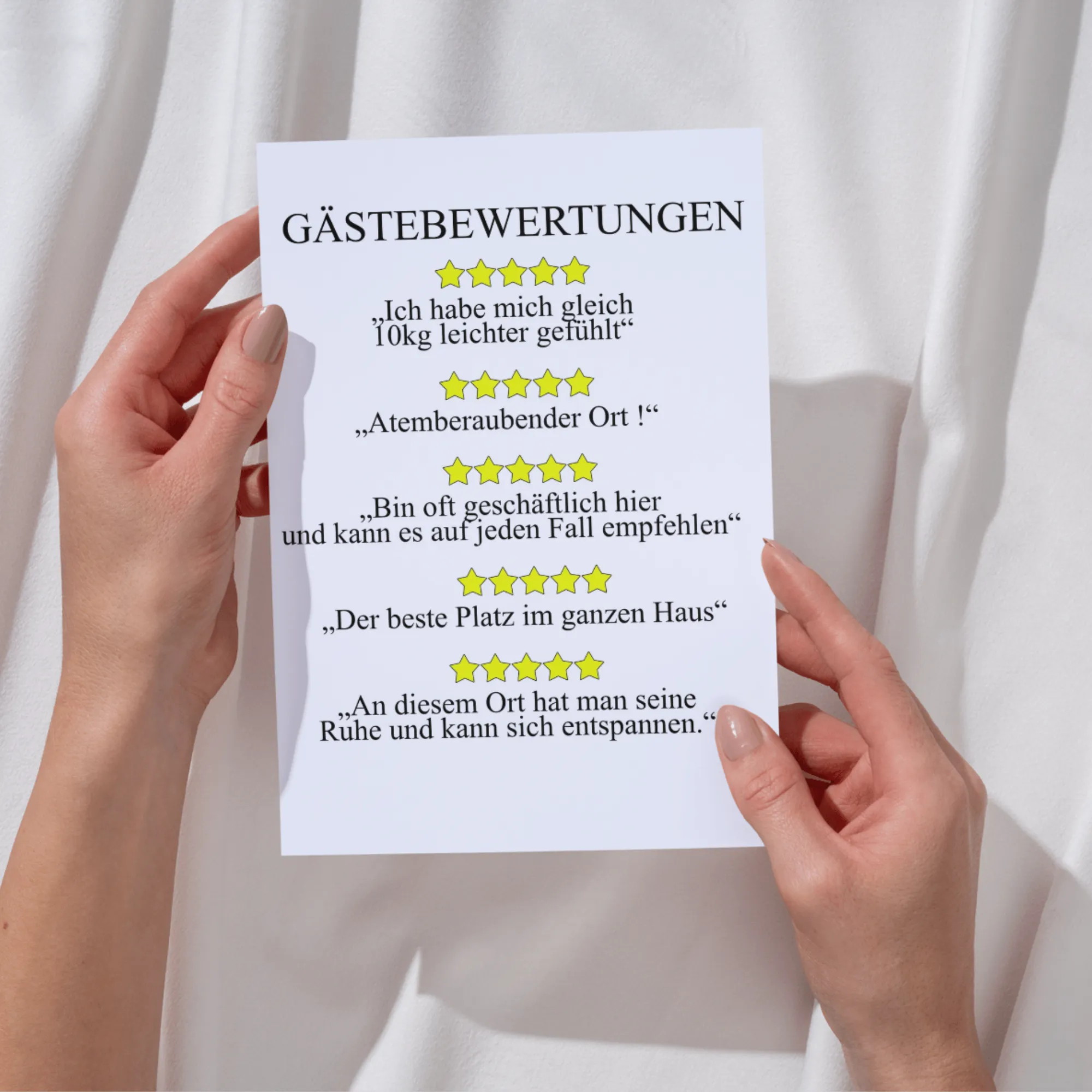 Poster Toiletten Gästebewertungen