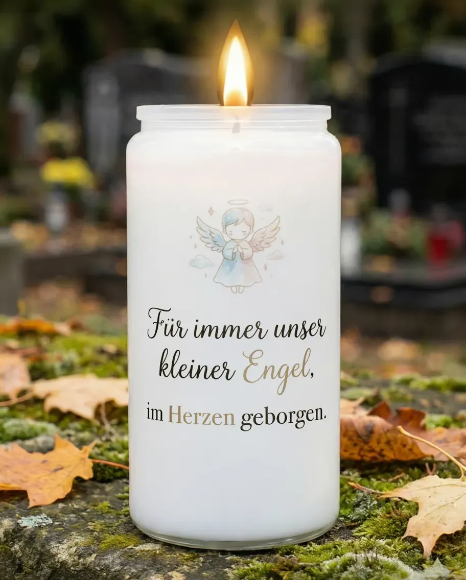 Grabkerzen Aufkleber Kleiner Engel