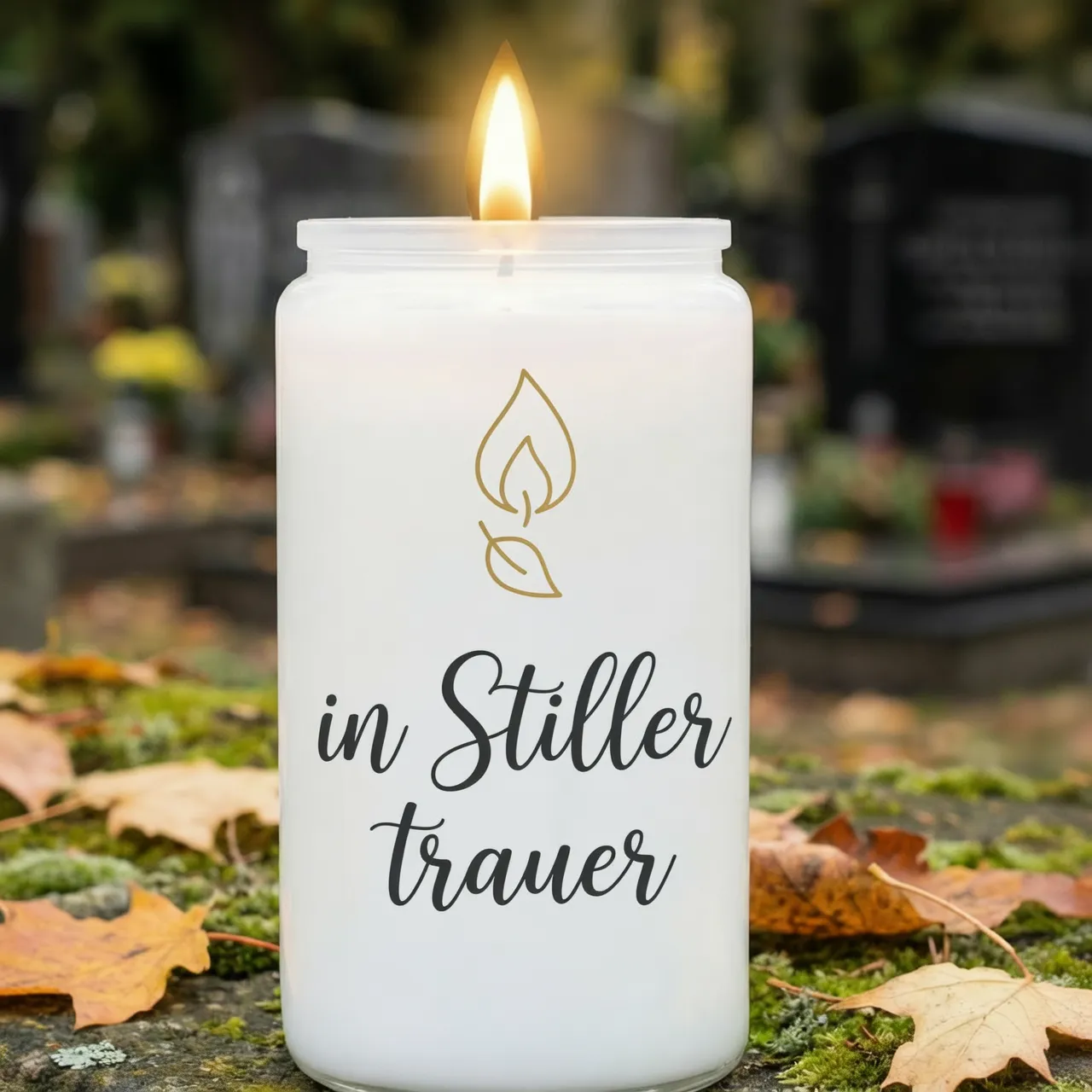 Grabkerzen Aufkleber In Stiller Trauer