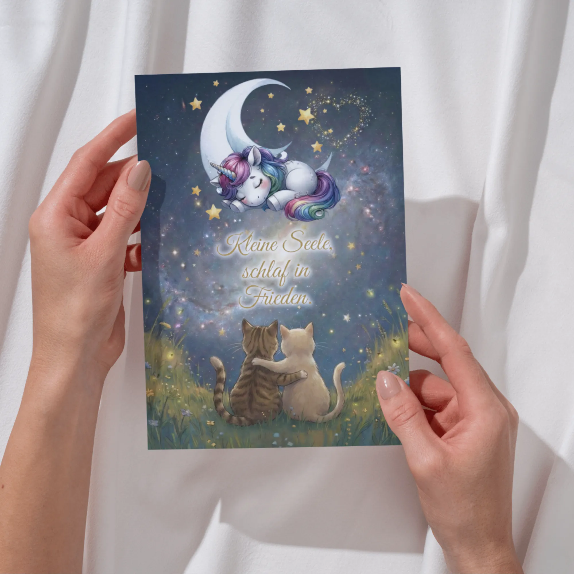 Sternenkind Karte selbst gestalten | Personalisierte Trauerkarte